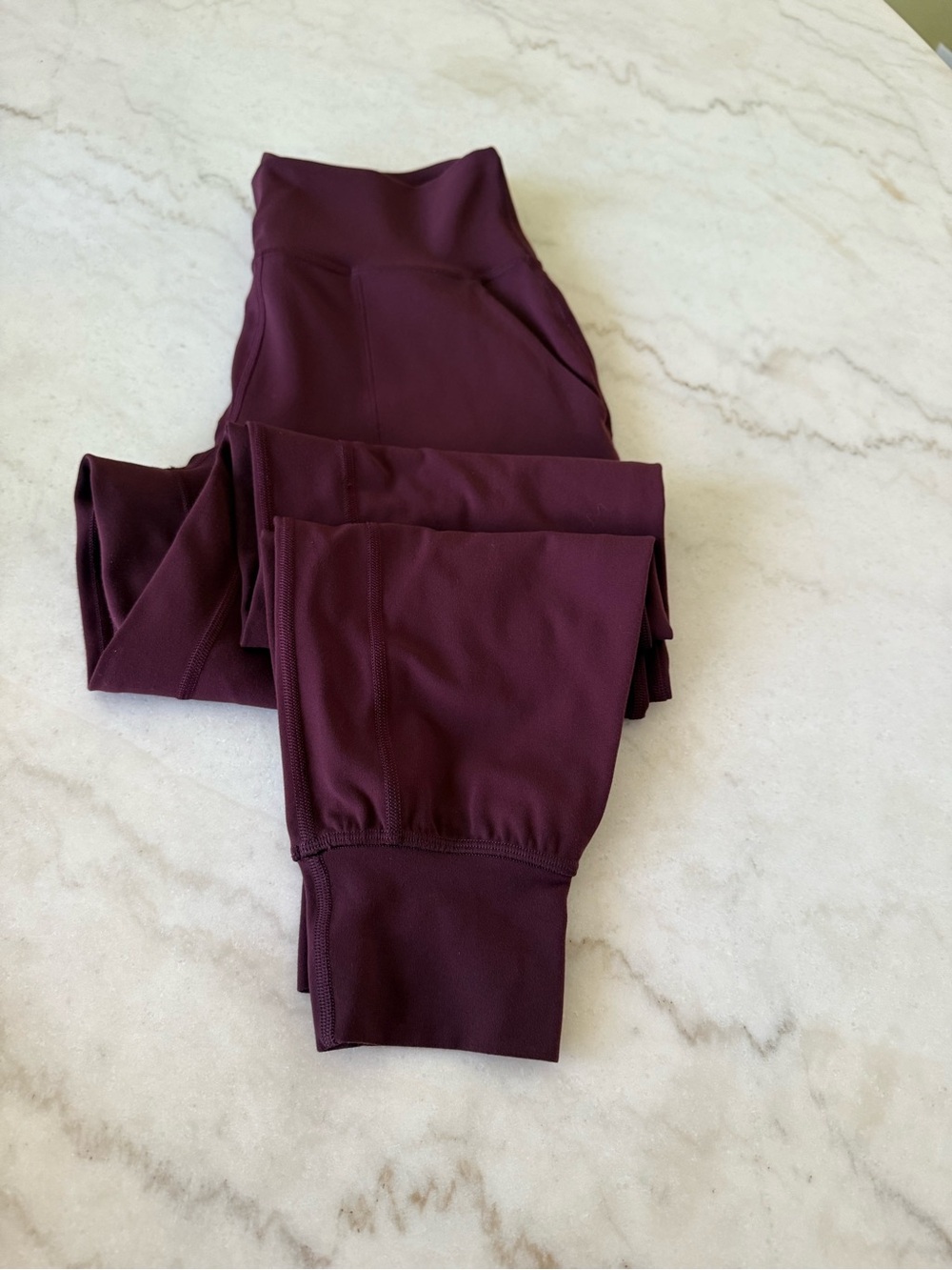 Lululemon Burgundy High-Rise Jogger Pants with Pockets 6